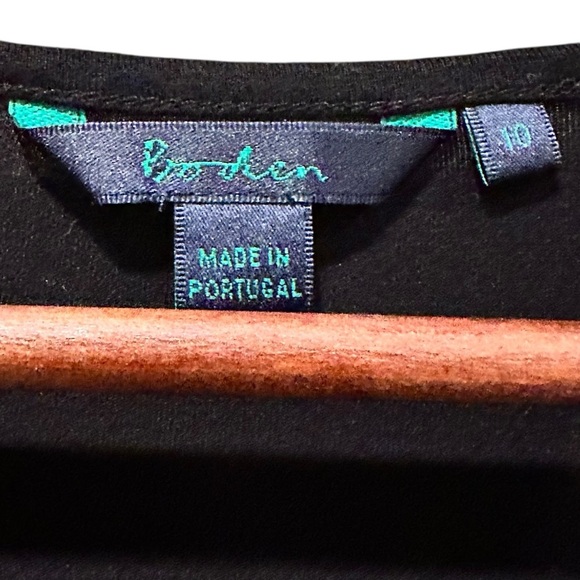 Boden Black Jersey 3/4 Length Sleeve Empire Waist Dress Women’s Size 10 WL520 - Picture 7 of 9